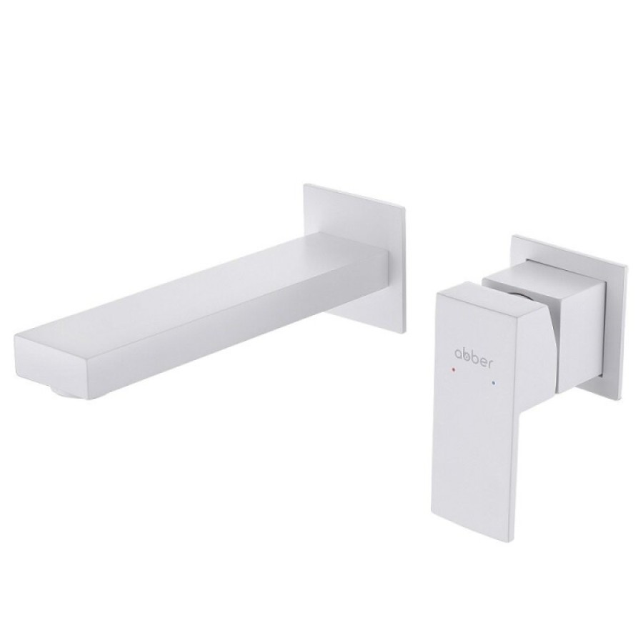 Смеситель Abber Daheim AF8212W, для раковины, белый матовый