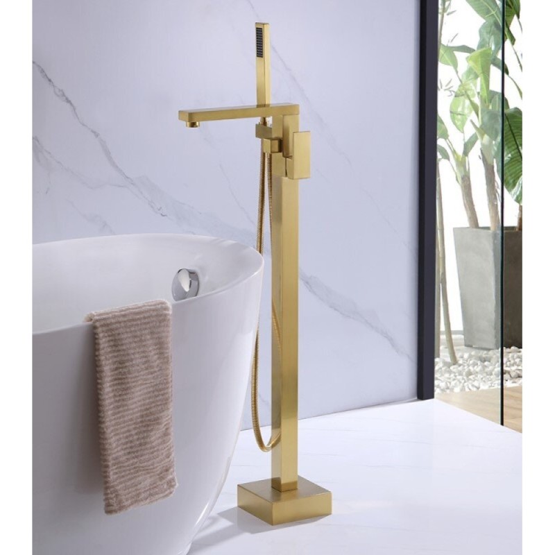Смеситель Abber Daheim AF8215G, напольный, золото матовое