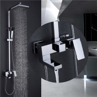Душевая система Abber Daheim AF8216, излив, верхний душ, душевая лейка, хром