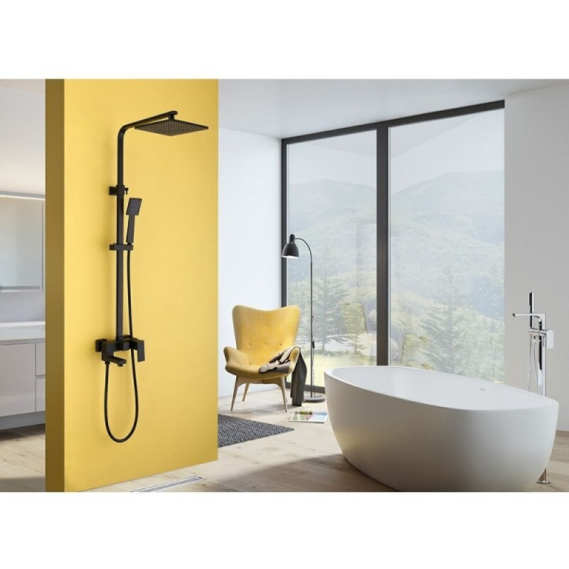 Душевая система Abber Daheim AF8216BL, черный матовый