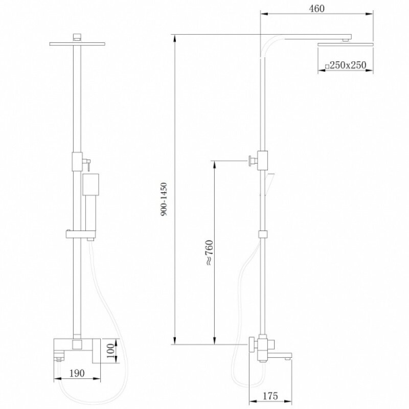 Душевая система Abber Daheim AF8216L, хром