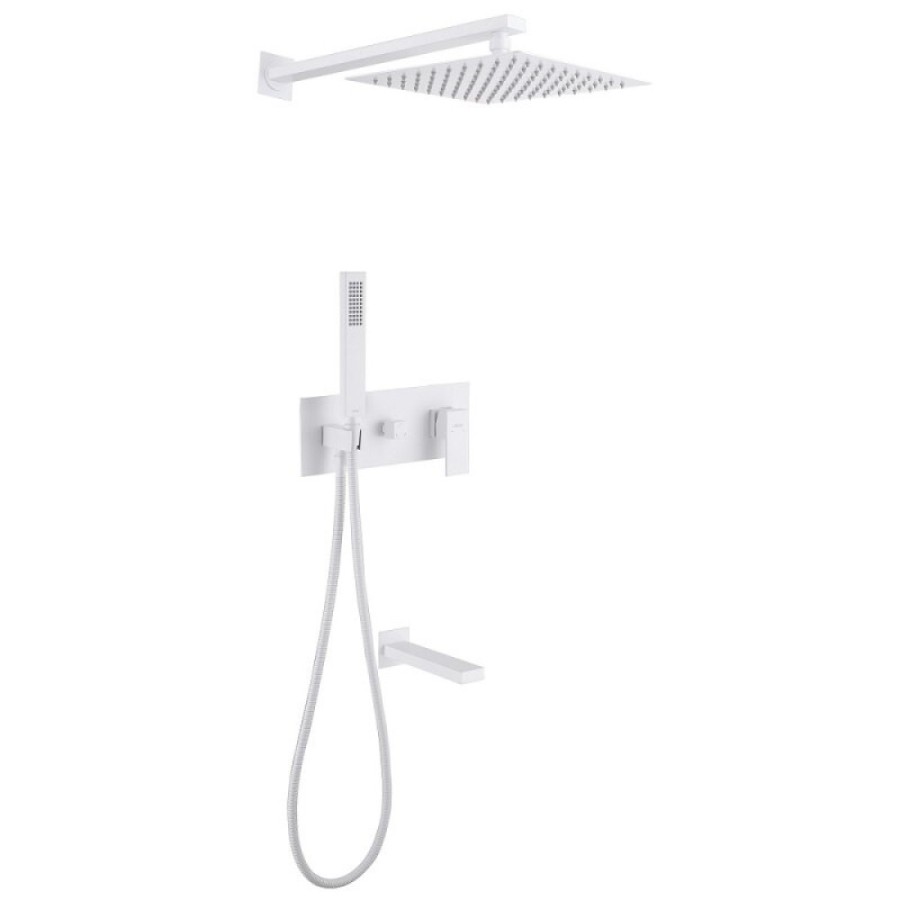 Душевая система Abber Daheim AF8217W, белый матовый