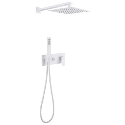Душевая система Abber Daheim AF8218W, белый матовый