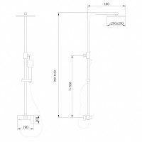 Душевая система Abber Daheim AF8220L, хром