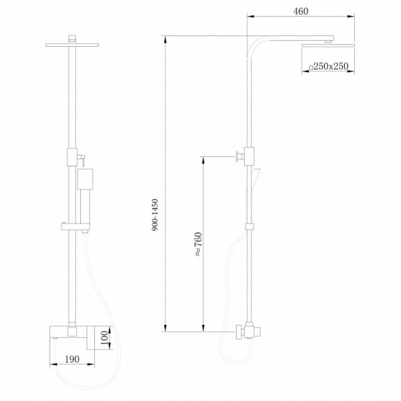 Душевая система Abber Daheim AF8220L, хром