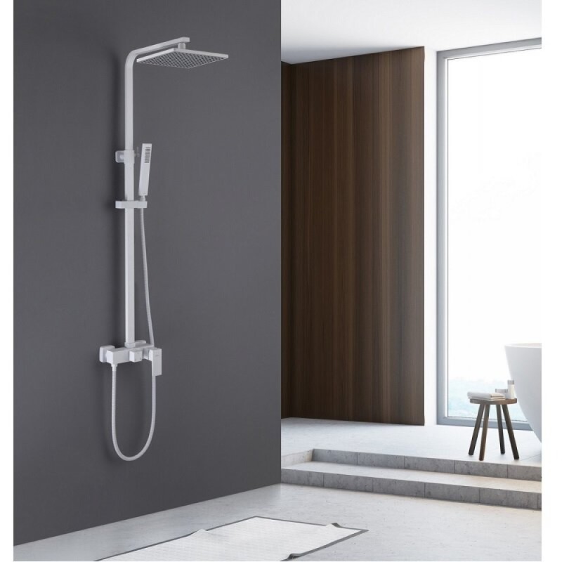 Душевая система Abber Daheim AF8220WL, белый матовый