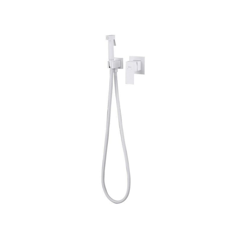 Гигиенический душ Abber Daheim, AF8225W, со смесителем, белый матовый
