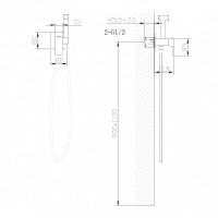 Гигиенический душ Abber Daheim, AF8226G, со смесителем, золото матовое