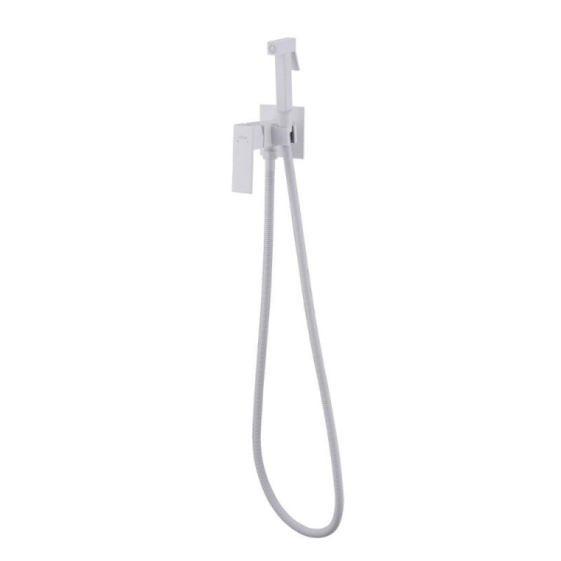 Гигиенический душ Abber Daheim, AF8226W, со смесителем, белый матовый