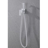 Гигиенический душ Abber Daheim, AF8226W, со смесителем, белый матовый
