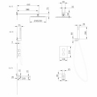 Душевая система Abber Daheim AF8250NG, термостатическая, цвет никель