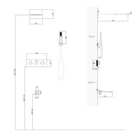 Душевая система Abber Daheim AF8253, термостатическая, на 3 потребителя, цвет хром