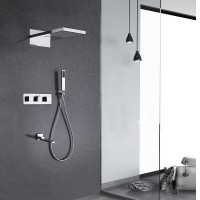 Душевая система Abber Daheim AF8253, термостатическая, на 3 потребителя, цвет хром