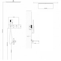 Душевая система Abber Daheim AF8254SP, термостатическая, на 3 потребителя, PVD покрытие, цвет сатин