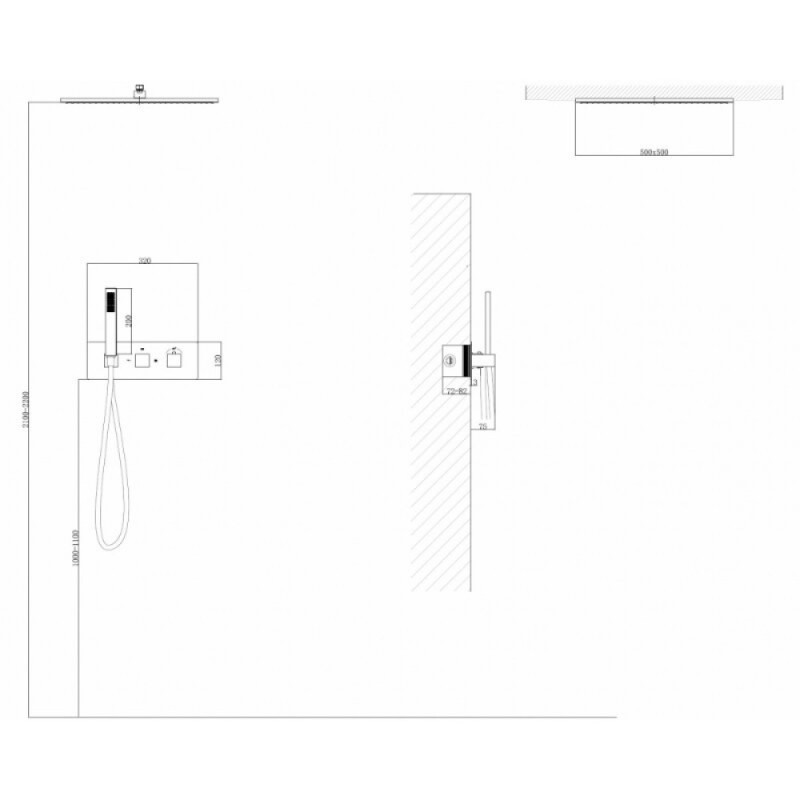 Душевая система Abber Daheim AF8255NG, термостатическая, цвет никель