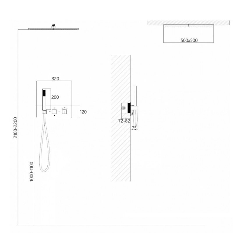 Душевая система Abber Daheim AF8255W, термостатическая, на 2 потребителя, цвет белый матовый