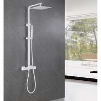 Душевая система Abber Daheim AF8260WL, термостатическая, белый матовый