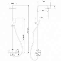 Душевая система Abber Thermostat AF8516SPL, термостатическая, PVD покрытие, цвет сатин
