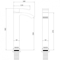 Смеситель Abber Wasserfall AF8611G для раковины, золото матовое