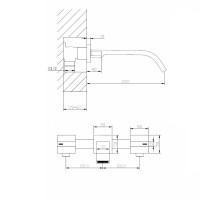 Смеситель Abber Wasserfall AF8612G, для раковины, цвет золото матовое