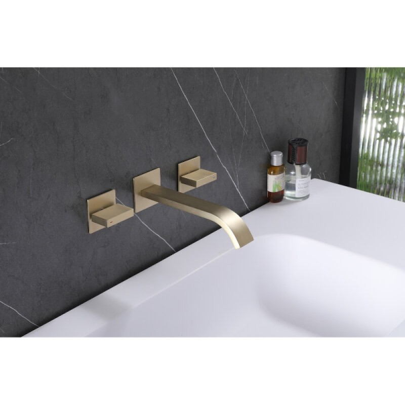 Смеситель Abber Wasserfall AF8612G, для раковины, цвет золото матовое