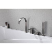 Смеситель Abber Wasserfall AF8613NG, на борт ванны, цвет никель