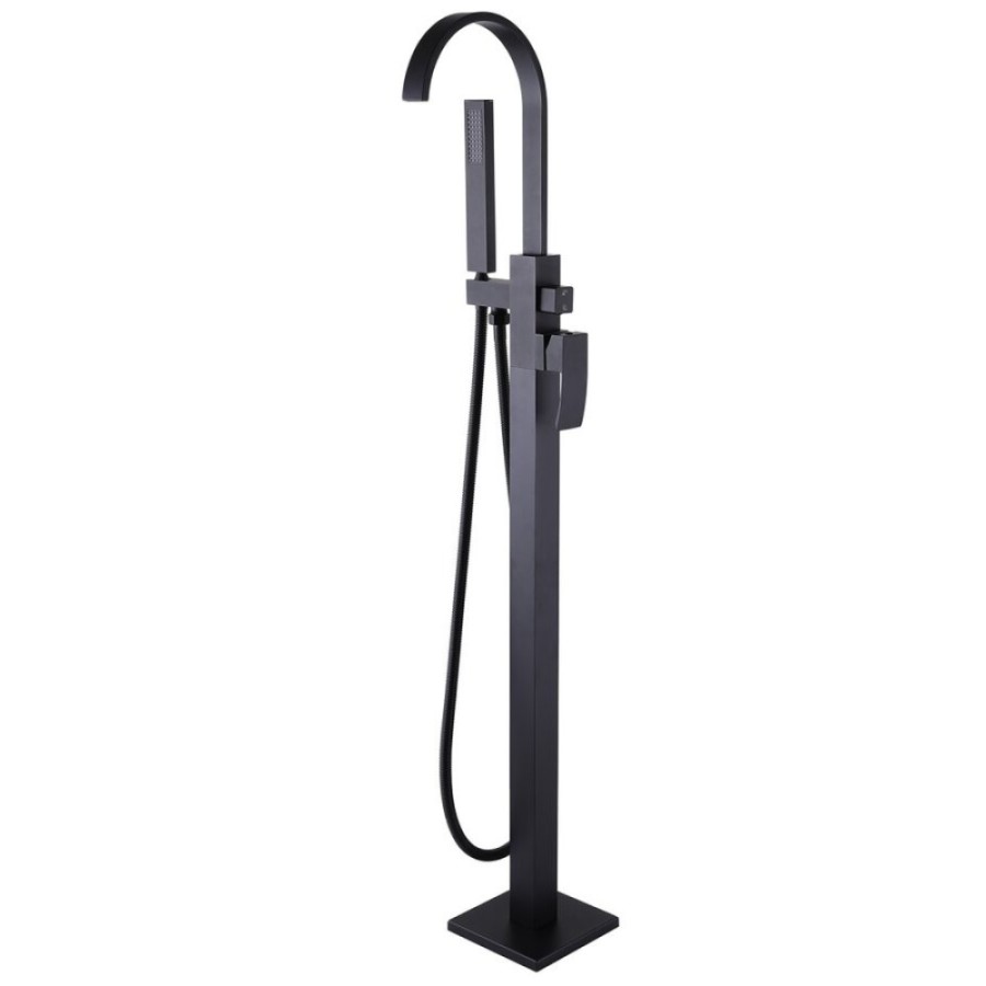 Смеситель Abber Wasserfall AF8615B для ванны, черный матовый