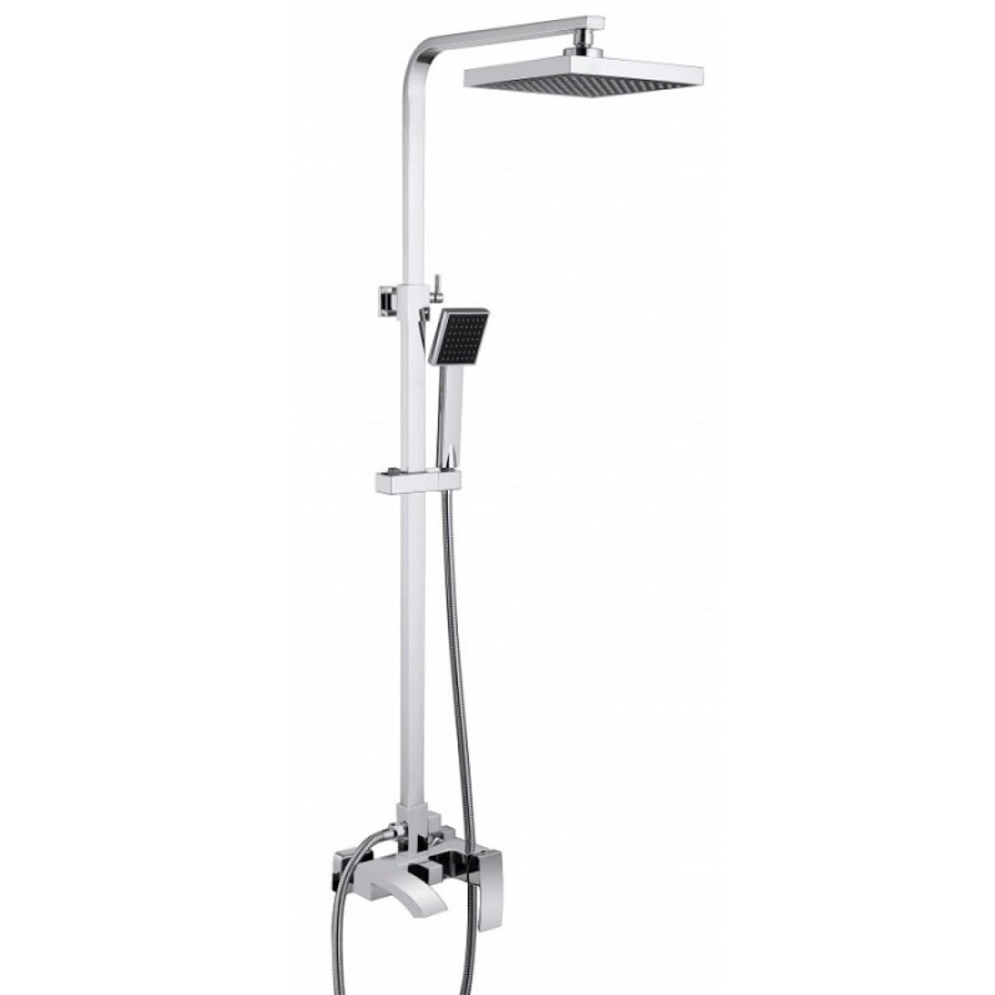 Душевая система Abber Wasserfall AF8616, излив, верхний душ, душевая лейка, хром