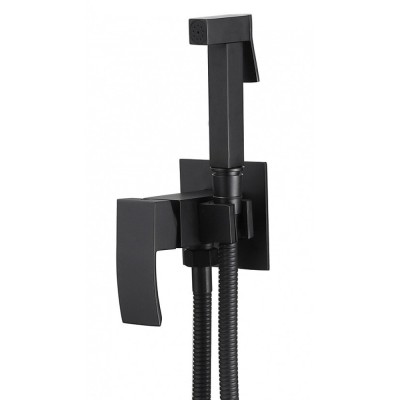Гигиенический душ Abber Wasserfall, AF8625B, со смесителем, черный матовый