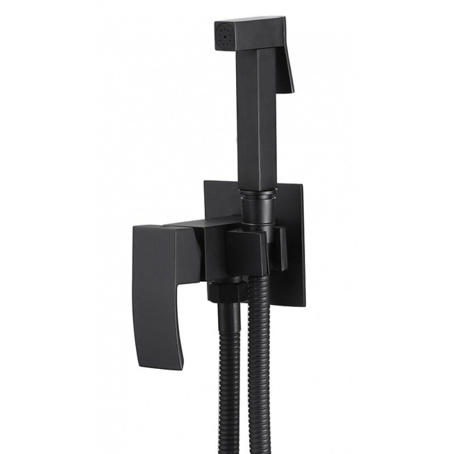 Гигиенический душ Abber Wasserfall, AF8625B, со смесителем, черный матовый