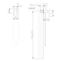Гигиенический душ Abber Wasserfall, AF8625B, со смесителем, черный матовый