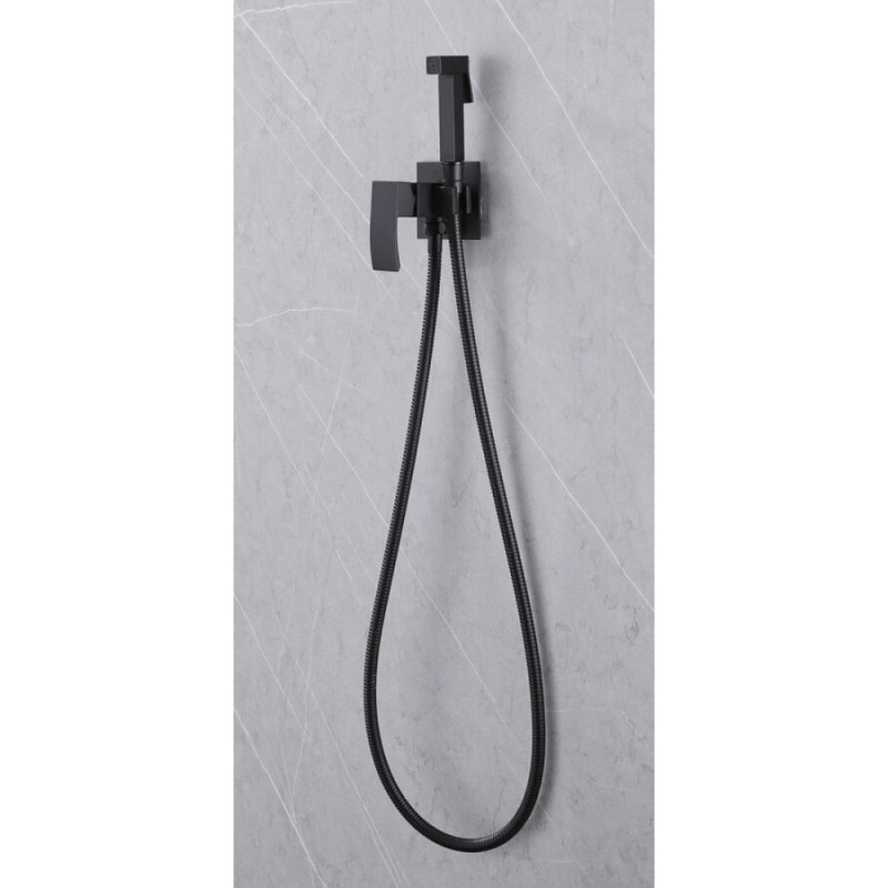 Гигиенический душ Abber Wasserfall, AF8625B, со смесителем, черный матовый