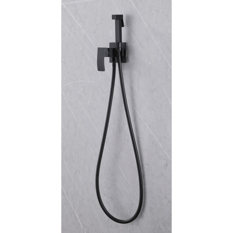 Гигиенический душ Abber Wasserfall, AF8625B, со смесителем, черный матовый