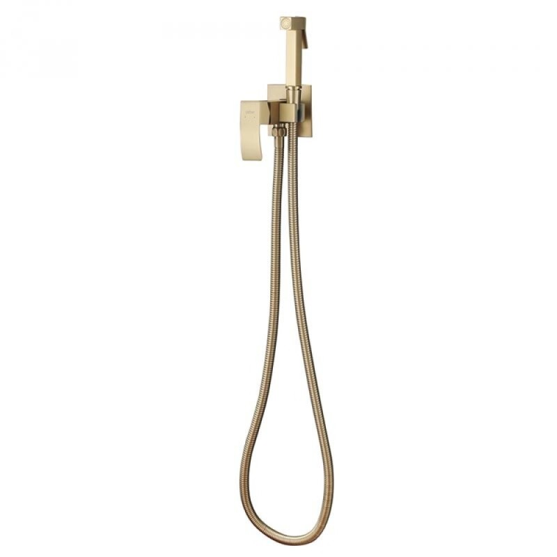 Гигиенический душ Abber Wasserfall AF8625G со смесителем, золото матовое