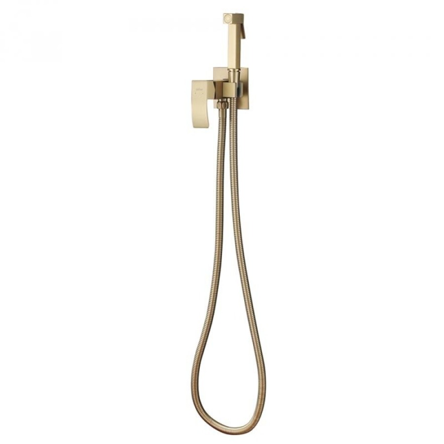 Гигиенический душ Abber Wasserfall AF8625G со смесителем, золото матовое