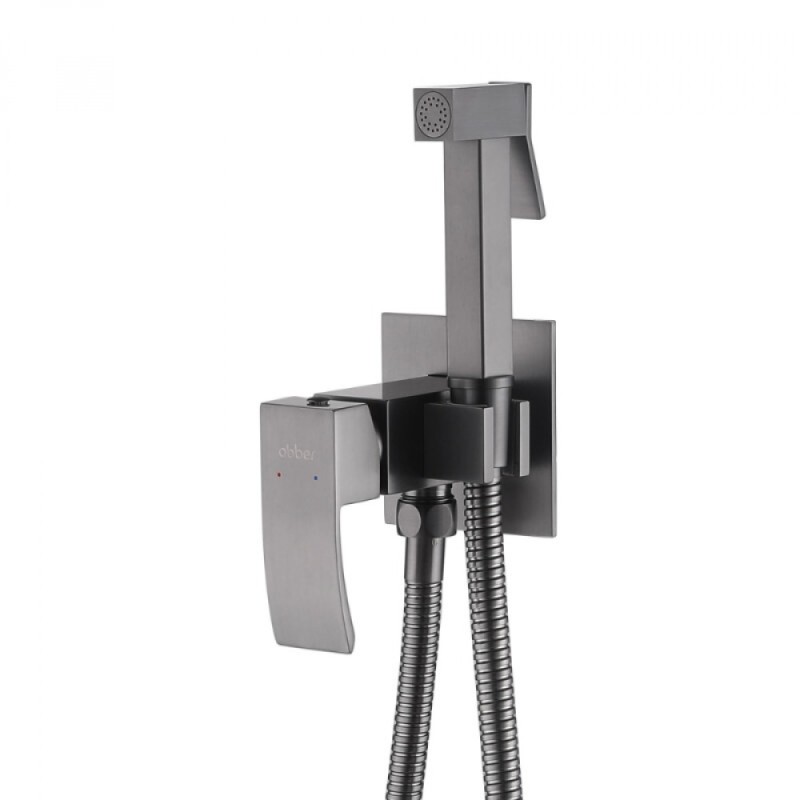 Гигиенический душ Abber Wasserfall AF8625NG, со смесителем, цвет никель