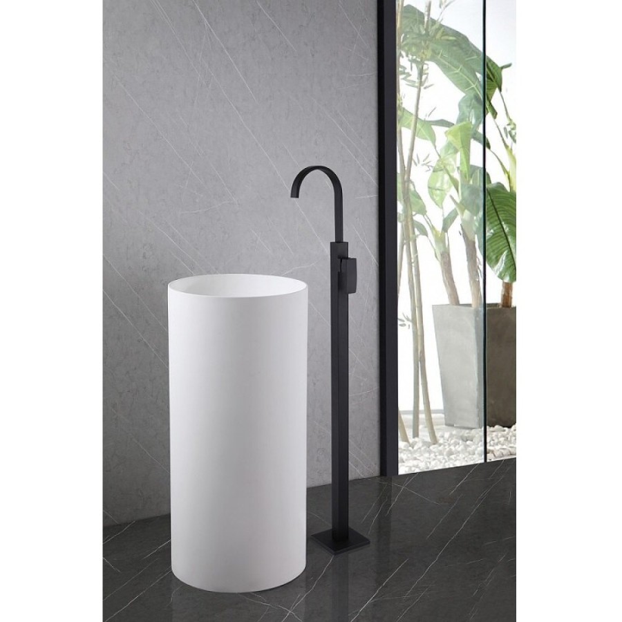 Смеситель Abber Wasserfall AF8640B для раковины, цвет черный матовый