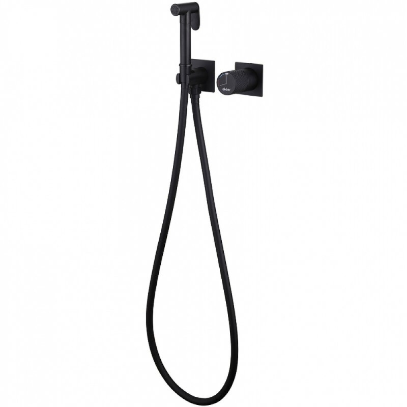 Гигиенический душ Abber Rund, AF8725B, со смесителем, черный матовый