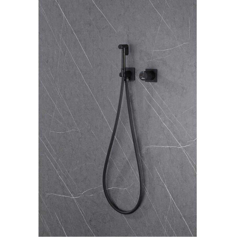 Гигиенический душ Abber Rund, AF8725B, со смесителем, черный матовый