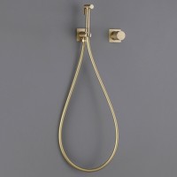 Гигиенический душ Abber Rund AF8725G, со смесителем, цвет золото матовое