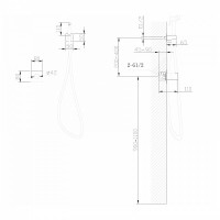 Гигиенический душ Abber Rund, AF8725SP, со смесителем, PVD покрытие, сатин