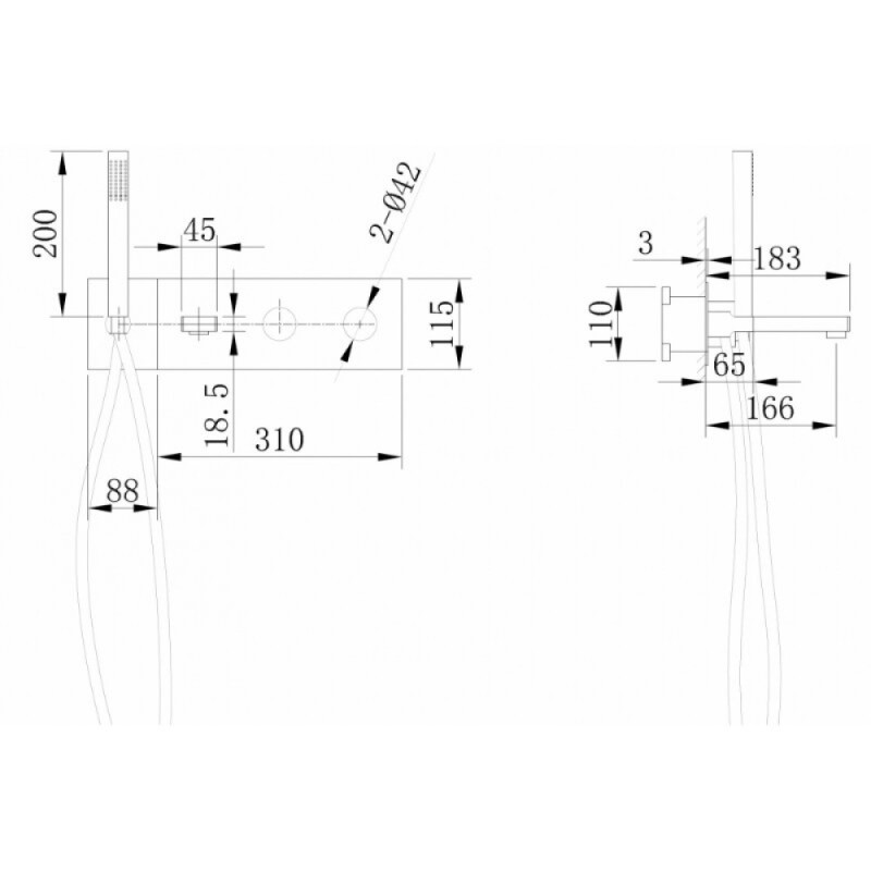 Смеситель Abber Rund AF8730G, для ванны и душа, цвет золото матовое
