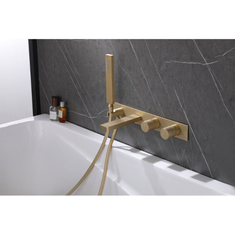 Смеситель Abber Rund AF8730G, для ванны и душа, цвет золото матовое