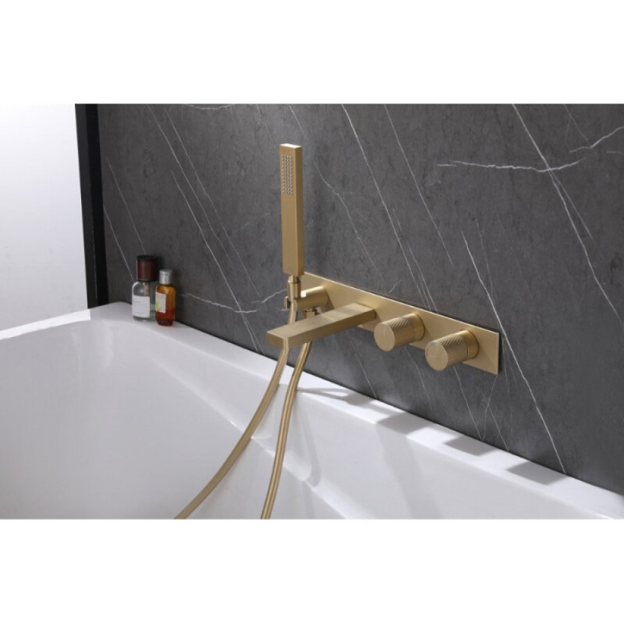 Смеситель Abber Rund AF8730G, для ванны и душа, цвет золото матовое