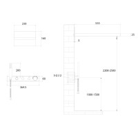 Душевая система Abber Rund AF8752G, термостатическая, цвет золотое матовое