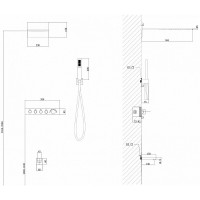 Душевая система Abber Rund AF8753, термостатическая, на 3 потребителя, цвет хром