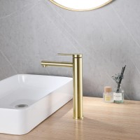 Смеситель Abber Emotion AF8811G для раковины, высокий, золото