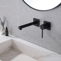 Смеситель Abber Emotion AF8812B для раковины, встраиваемый, черный матовый