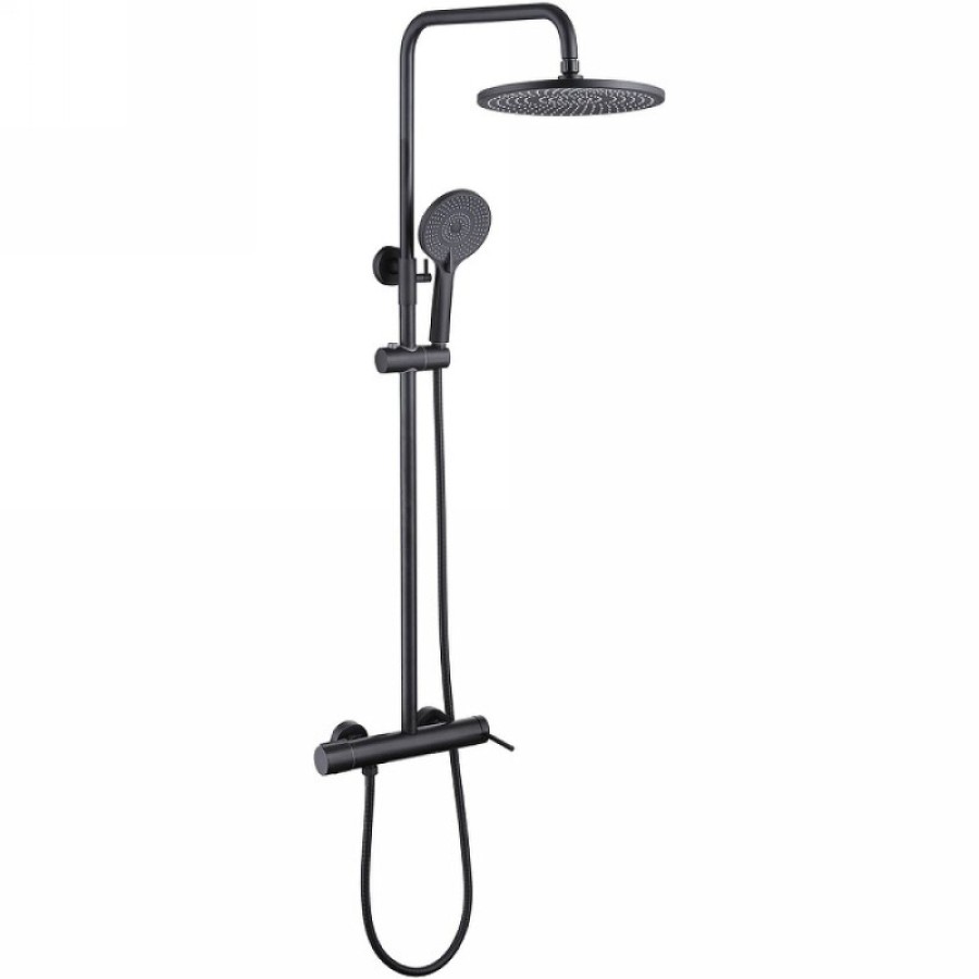 Душевая система Abber Emotion AF8816B, цвет черный матовый
