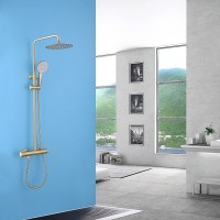 Душевая система Abber Emotion AF8816GL, PVD покрытие, цвет золото матовое